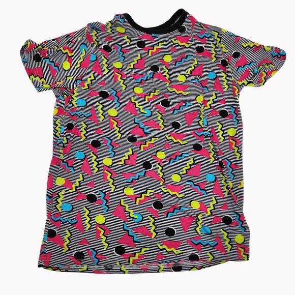 Fresh Prints of Bel Air Size Large Retro 90s Geometric Pattern Casual T shirt - Picture 1 of 7